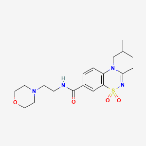 3-methyl-4-(2-methylpropyl)-N-[2-(morpholin-4-yl)ethyl]-4H-1,2,4-benzothiadiazine-7-carboxamide 1,1-dioxide