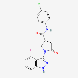 N-(4-chlorophenyl)-1-(4-fluoro-1H-indazol-3-yl)-5-oxopyrrolidine-3-carboxamide