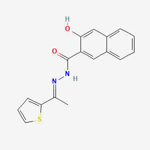 molecular formula C17H14N2O2S B11231017 3-hydroxy-N'-[(1E)-1-thien-2-ylethylidene]-2-naphthohydrazide 