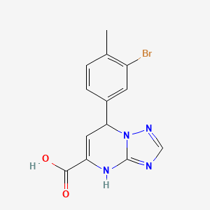 molecular formula C13H11BrN4O2 B11231027 7-(3-Bromo-4-methylphenyl)-4,7-dihydro[1,2,4]triazolo[1,5-a]pyrimidine-5-carboxylic acid 