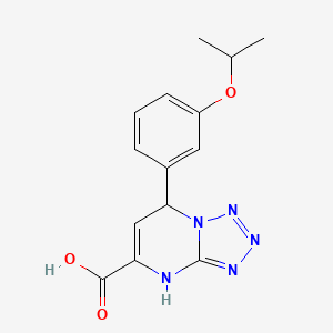 7-[3-(Propan-2-yloxy)phenyl]-4,7-dihydrotetrazolo[1,5-a]pyrimidine-5-carboxylic acid