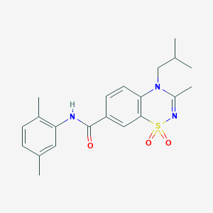 N-(2,5-dimethylphenyl)-4-isobutyl-3-methyl-4H-1,2,4-benzothiadiazine-7-carboxamide 1,1-dioxide