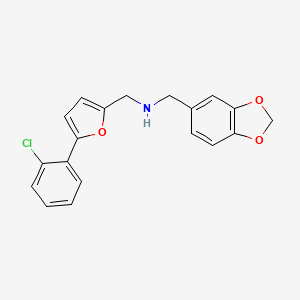 1-(1,3-benzodioxol-5-yl)-N-{[5-(2-chlorophenyl)furan-2-yl]methyl}methanamine