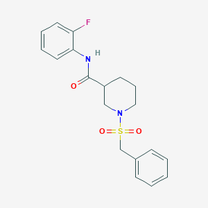 1-(benzylsulfonyl)-N-(2-fluorophenyl)piperidine-3-carboxamide