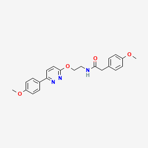 2-(4-methoxyphenyl)-N-(2-{[6-(4-methoxyphenyl)pyridazin-3-yl]oxy}ethyl)acetamide