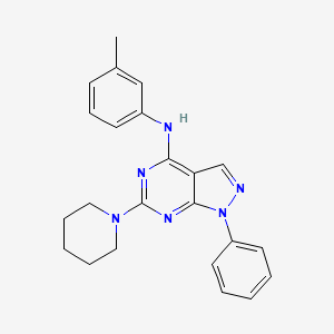 molecular formula C23H24N6 B11231120 N-(3-methylphenyl)-1-phenyl-6-(piperidin-1-yl)-1H-pyrazolo[3,4-d]pyrimidin-4-amine 