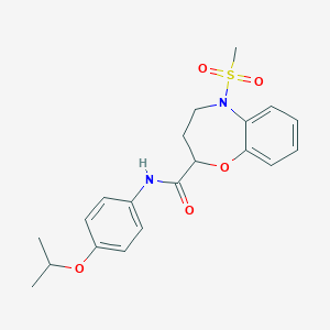 5-(methylsulfonyl)-N-[4-(propan-2-yloxy)phenyl]-2,3,4,5-tetrahydro-1,5-benzoxazepine-2-carboxamide