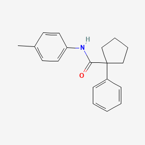 molecular formula C19H21NO B11231177 N-(4-methylphenyl)-1-phenylcyclopentane-1-carboxamide 