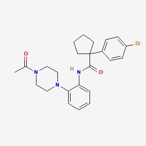 N-[2-(4-acetylpiperazin-1-yl)phenyl]-1-(4-bromophenyl)cyclopentanecarboxamide