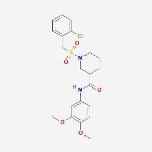 1-[(2-chlorobenzyl)sulfonyl]-N-(3,4-dimethoxyphenyl)piperidine-3-carboxamide