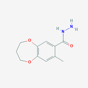 8-methyl-3,4-dihydro-2H-1,5-benzodioxepine-7-carbohydrazide