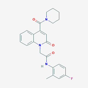 N-(4-fluoro-2-methylphenyl)-2-[2-oxo-4-(piperidin-1-ylcarbonyl)quinolin-1(2H)-yl]acetamide