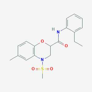 N-(2-ethylphenyl)-6-methyl-4-(methylsulfonyl)-3,4-dihydro-2H-1,4-benzoxazine-2-carboxamide