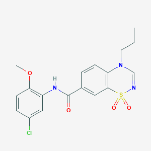 N-(5-chloro-2-methoxyphenyl)-4-propyl-4H-1,2,4-benzothiadiazine-7-carboxamide 1,1-dioxide