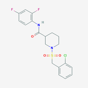 1-[(2-chlorobenzyl)sulfonyl]-N-(2,4-difluorophenyl)piperidine-3-carboxamide