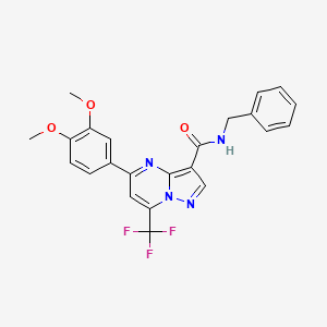 molecular formula C23H19F3N4O3 B11231327 N-benzyl-5-(3,4-dimethoxyphenyl)-7-(trifluoromethyl)pyrazolo[1,5-a]pyrimidine-3-carboxamide 