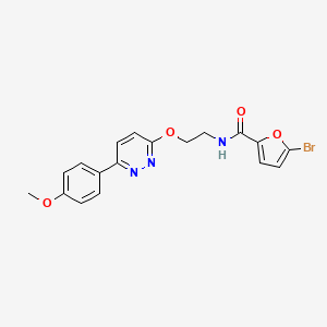 molecular formula C18H16BrN3O4 B11231339 5-Bromo-N-(2-{[6-(4-methoxyphenyl)pyridazin-3-YL]oxy}ethyl)furan-2-carboxamide 