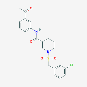 N-(3-acetylphenyl)-1-[(3-chlorobenzyl)sulfonyl]piperidine-3-carboxamide