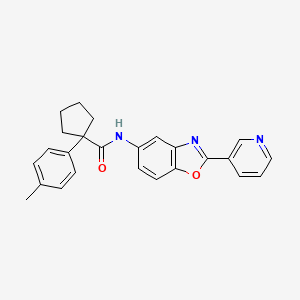 1-(4-methylphenyl)-N-[2-(pyridin-3-yl)-1,3-benzoxazol-5-yl]cyclopentanecarboxamide