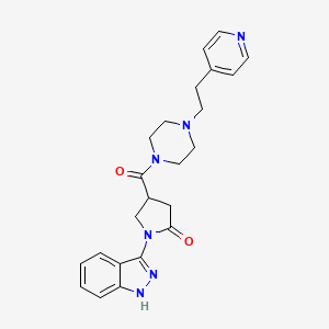 1-(1H-indazol-3-yl)-4-({4-[2-(pyridin-4-yl)ethyl]piperazin-1-yl}carbonyl)pyrrolidin-2-one