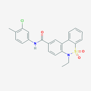 N-(3-chloro-4-methylphenyl)-6-ethyl-6H-dibenzo[c,e][1,2]thiazine-9-carboxamide 5,5-dioxide