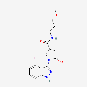 1-(4-fluoro-1H-indazol-3-yl)-N-(3-methoxypropyl)-5-oxopyrrolidine-3-carboxamide