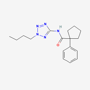 molecular formula C17H23N5O B11231401 N-(2-butyl-2H-tetrazol-5-yl)-1-phenylcyclopentanecarboxamide 