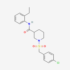 1-[(4-chlorobenzyl)sulfonyl]-N-(2-ethylphenyl)piperidine-3-carboxamide