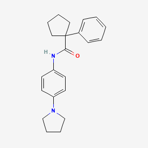 1-phenyl-N-[4-(pyrrolidin-1-yl)phenyl]cyclopentanecarboxamide