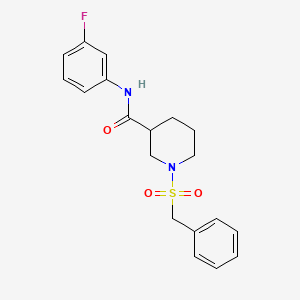 1-(benzylsulfonyl)-N-(3-fluorophenyl)piperidine-3-carboxamide