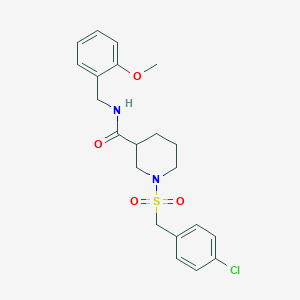 1-[(4-chlorobenzyl)sulfonyl]-N-(2-methoxybenzyl)piperidine-3-carboxamide