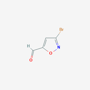 B112315 3-Bromo-5-isoxazolecarboxaldehyde CAS No. 220780-57-4