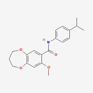 8-methoxy-N-[4-(propan-2-yl)phenyl]-3,4-dihydro-2H-1,5-benzodioxepine-7-carboxamide