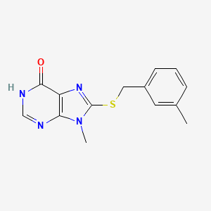 9-methyl-8-[(3-methylbenzyl)sulfanyl]-1,9-dihydro-6H-purin-6-one