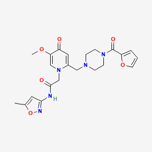 2-(2-((4-(furan-2-carbonyl)piperazin-1-yl)methyl)-5-methoxy-4-oxopyridin-1(4H)-yl)-N-(5-methylisoxazol-3-yl)acetamide