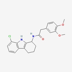 molecular formula C22H23ClN2O3 B11231525 N-(8-chloro-2,3,4,9-tetrahydro-1H-carbazol-1-yl)-2-(3,4-dimethoxyphenyl)acetamide 