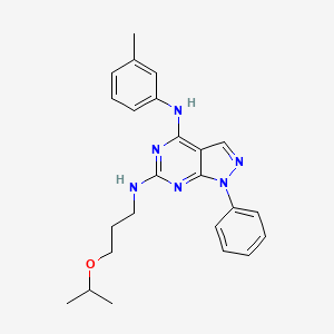 N~4~-(3-methylphenyl)-1-phenyl-N~6~-[3-(propan-2-yloxy)propyl]-1H-pyrazolo[3,4-d]pyrimidine-4,6-diamine