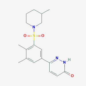 6-{3,4-dimethyl-5-[(3-methylpiperidin-1-yl)sulfonyl]phenyl}pyridazin-3(2H)-one