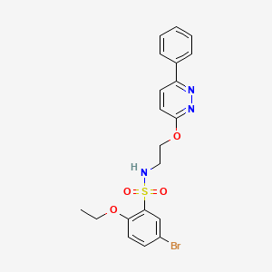 molecular formula C20H20BrN3O4S B11231548 5-bromo-2-ethoxy-N-(2-((6-phenylpyridazin-3-yl)oxy)ethyl)benzenesulfonamide 