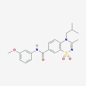 4-isobutyl-N-(3-methoxyphenyl)-3-methyl-4H-1,2,4-benzothiadiazine-7-carboxamide 1,1-dioxide