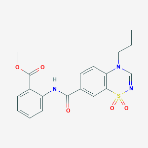 methyl 2-{[(1,1-dioxido-4-propyl-4H-1,2,4-benzothiadiazin-7-yl)carbonyl]amino}benzoate