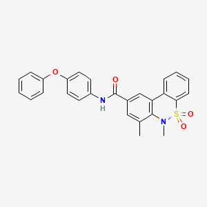 6,7-dimethyl-N-(4-phenoxyphenyl)-6H-dibenzo[c,e][1,2]thiazine-9-carboxamide 5,5-dioxide