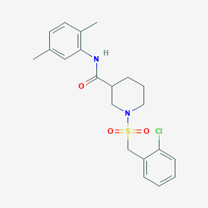 molecular formula C21H25ClN2O3S B11231598 1-[(2-chlorobenzyl)sulfonyl]-N-(2,5-dimethylphenyl)piperidine-3-carboxamide 