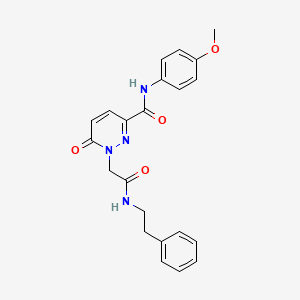 N-(4-methoxyphenyl)-6-oxo-1-(2-oxo-2-(phenethylamino)ethyl)-1,6-dihydropyridazine-3-carboxamide