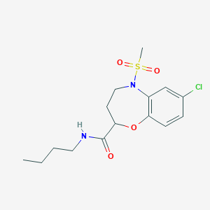 N-butyl-7-chloro-5-(methylsulfonyl)-2,3,4,5-tetrahydro-1,5-benzoxazepine-2-carboxamide