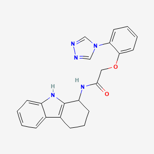 N-(2,3,4,9-tetrahydro-1H-carbazol-1-yl)-2-[2-(4H-1,2,4-triazol-4-yl)phenoxy]acetamide