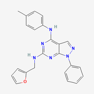 molecular formula C23H20N6O B11231718 N6-[(furan-2-yl)methyl]-N4-(4-methylphenyl)-1-phenyl-1H-pyrazolo[3,4-d]pyrimidine-4,6-diamine 