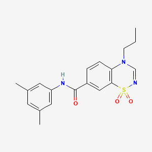 N-(3,5-dimethylphenyl)-4-propyl-4H-1,2,4-benzothiadiazine-7-carboxamide 1,1-dioxide