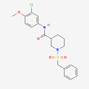 molecular formula C20H23ClN2O4S B11231733 1-(benzylsulfonyl)-N-(3-chloro-4-methoxyphenyl)piperidine-3-carboxamide 