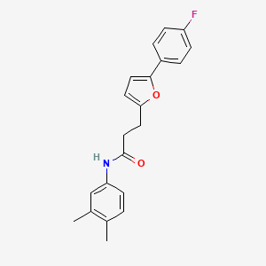 N-(3,4-dimethylphenyl)-3-[5-(4-fluorophenyl)furan-2-yl]propanamide